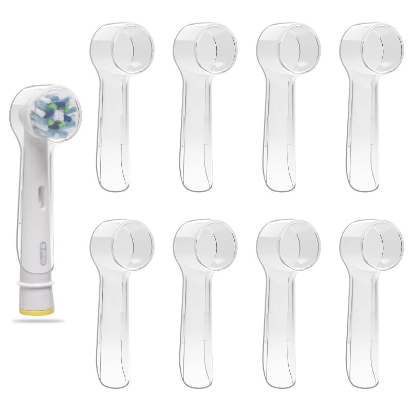 seplouis Toothbrush Covers Compatible with Oral B Electric Toothbrushes, 8-Pack Set(Transparent)